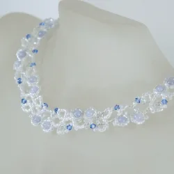 Necklace Silver 925 - Arabesque Chalcedony-White - Necklace Silver 925 - Argent 925